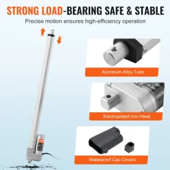 VEVOR Linear Actuator 12V, 20 Inch Waterproof IP65 Linear Actuator, 660lbs/3000N 0.19