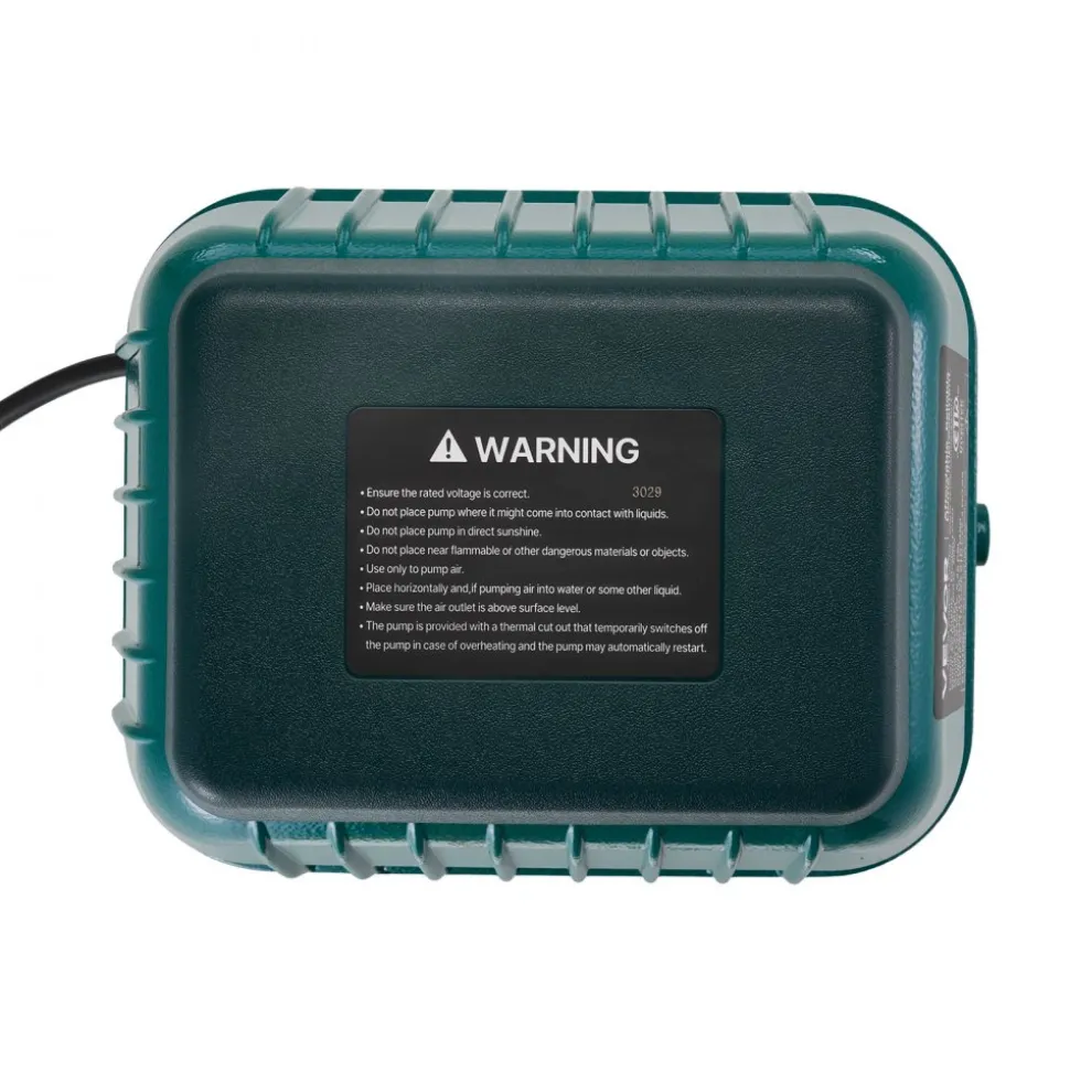 VEVOR Linear Air Pump, 1110 GPH Air Flow, Septic Aerator Pump, Aeration System for 10 ft Deep Ponds, Fit for Septic Tanks, Aquariums, Waste Treatment, Seafood Restaurants, Fish Farms, Hydroponics