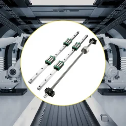 VEVOR Linear Guide Rail 2Pcs HGR20-1500mm Linear Slide Rail with 1Pcs RM1605-1500mm Ballscrew with BF12/BK12 Kit Linear Slide Rail Guide Rail Square for DIY CNC Routers Lathes Mills
