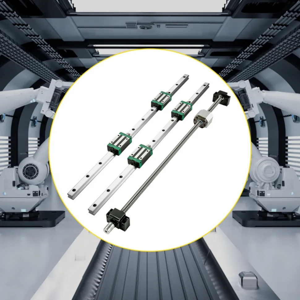 VEVOR Linear Guide Rail 2Pcs HGR20-1500mm Linear Slide Rail with 1Pcs RM1605-1500mm Ballscrew with BF12/BK12 Kit Linear Slide Rail Guide Rail Square for DIY CNC Routers Lathes Mills