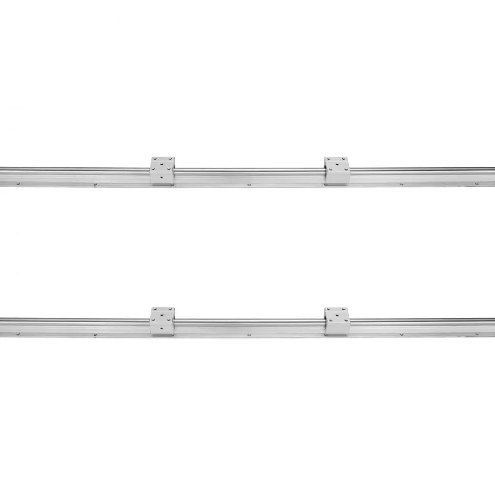 VEVOR Linear Guide Rail Set, SBR16 1000mm, 2 PCS 39.4 in/1000 mm SBR16 Guide Rails and 4 PCS SBR16UU Slide Blocks, Linear Rails and Bearings Kit for Automated Machines DIY Project CNC Router Machines