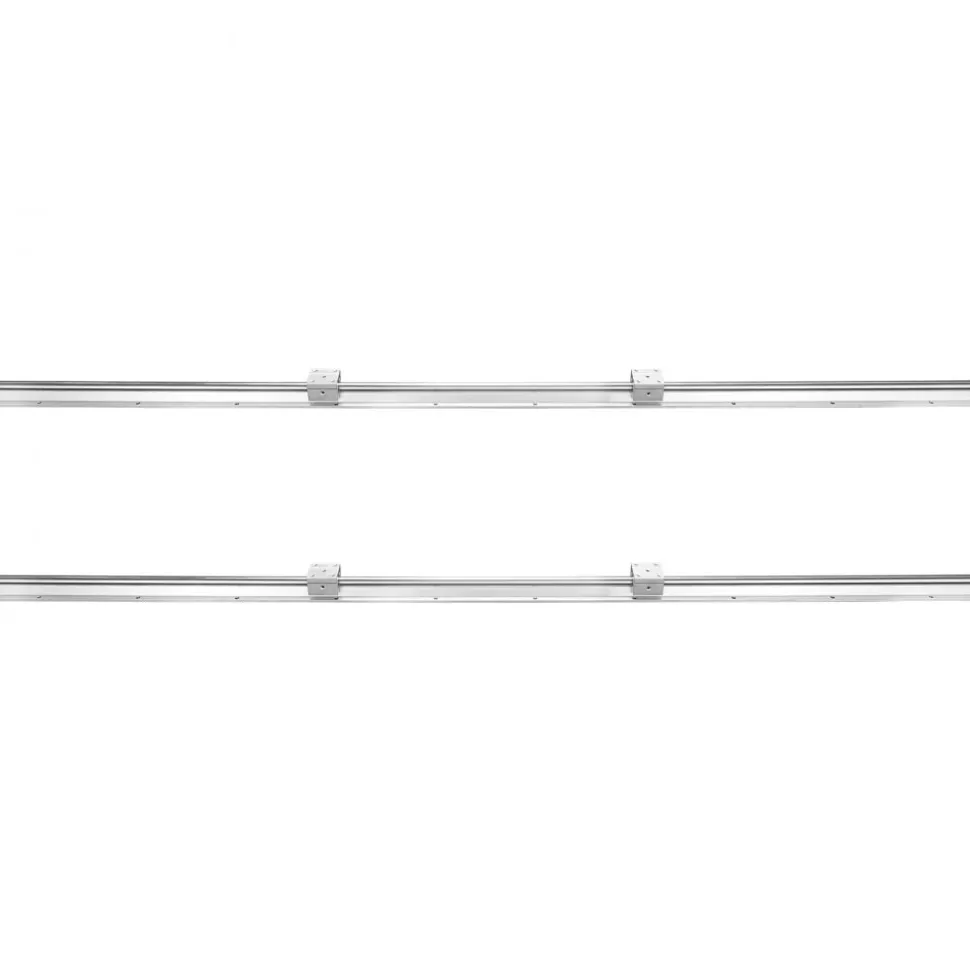 VEVOR Linear Guide Rail Set, SBR16 1500mm, 2 PCS 59 in/1500 mm SBR16 Guide Rails and 4 PCS SBR16UU Slide Blocks, Linear Rails and Bearings Kit for Automated Machines DIY Project CNC Router Machines