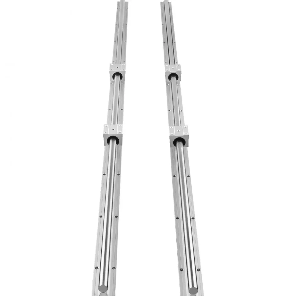 VEVOR Linear Guide Rail Set, SBR16 1500mm, 2 PCS 59 in/1500 mm SBR16 Guide Rails and 4 PCS SBR16UU Slide Blocks, Linear Rails and Bearings Kit for Automated Machines DIY Project CNC Router Machines