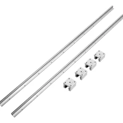 VEVOR Linear Guide Rail Set, SBR16 1500mm, 2 PCS 59 in/1500 mm SBR16 Guide Rails and 4 PCS SBR16UU Slide Blocks, Linear Rails and Bearings Kit for Automated Machines DIY Project CNC Router Machines