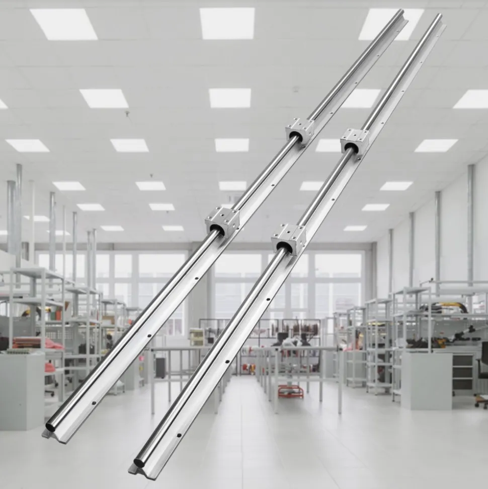 VEVOR Linear Guide Rail Set, SBR16 1500mm, 2 PCS 59 in/1500 mm SBR16 Guide Rails and 4 PCS SBR16UU Slide Blocks, Linear Rails and Bearings Kit for Automated Machines DIY Project CNC Router Machines