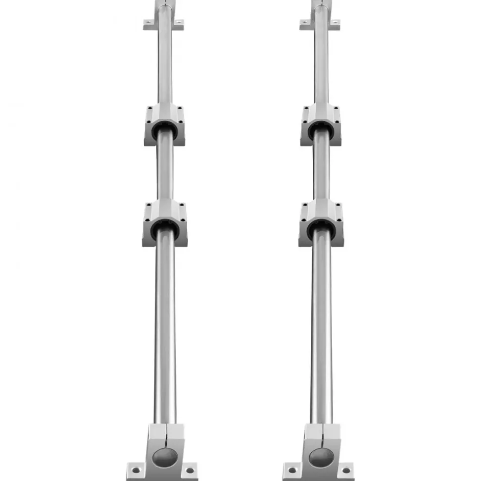 VEVOR Linear Motion Kit, SFC16 1000mm, Includes 2 Rails of 39.4 inches, 4 SC16 Carriage Blocks, and 4 Support Brackets, Ideal for CNC and Automation Projects