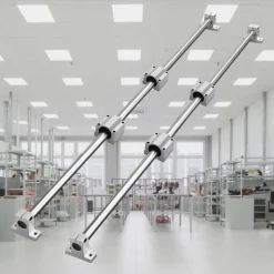 VEVOR Linear Motion Kit, SFC16 1000mm, Includes 2 Rails of 39.4 inches, 4 SC16 Carriage Blocks, and 4 Support Brackets, Ideal for CNC and Automation Projects