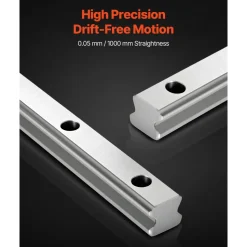 VEVOR Linear Rail Guide Kit, HGR20, 2Pcs 1000 mm (39.4 inch) Linear Motion Rails and 4Pcs Bearing Slide Blocks, Anti Rust and High Precision Kit, for DIY, CNC Routers, Lathes, Mills, 3D Printers