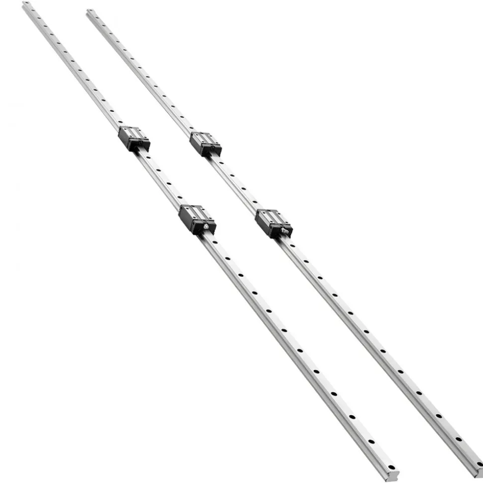 VEVOR Linear Rail Guide Kit, HGR20, 2Pcs 2000 mm (78.74 inch) Linear Motion Rails and 4Pcs Bearing Slide Blocks, Anti Rust and High Precision Kit, for DIY, CNC Routers, Lathes, Mills, 3D Printers