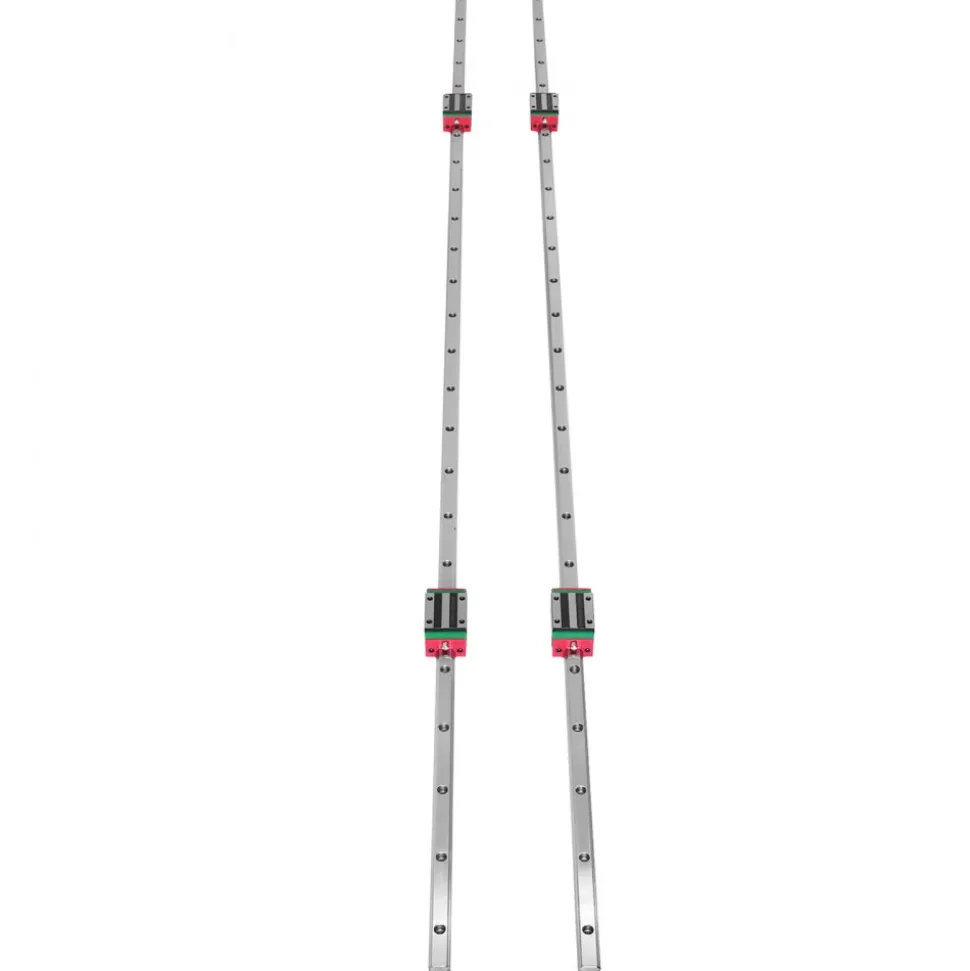 VEVOR Linear Rail HSR15-1500mm? 2pcs Linear Guideway Rail?4X Square Type Carriage Bearing Blocks?Linear Rail Support for 15mm Slotted Bearings