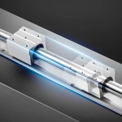 VEVOR Linear Rail Kit, SBR25, 2Pcs 1200 mm (47.24 inch) Linear Motion Guide Rails and 4Pcs Bearing Slide Blocks, Fully Supported Shaft, for Cutting, Grinding, Milling, Drilling Machines, and More