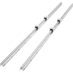 VEVOR Linear Rail Kit, SBR20, 2Pcs 2000 mm (78.74 inch) Linear Motion Guide Rails and 4Pcs Bearing Slide Blocks, Fully Supported Shaft, for Cutting, Grinding, Milling, Drilling Machines, and More
