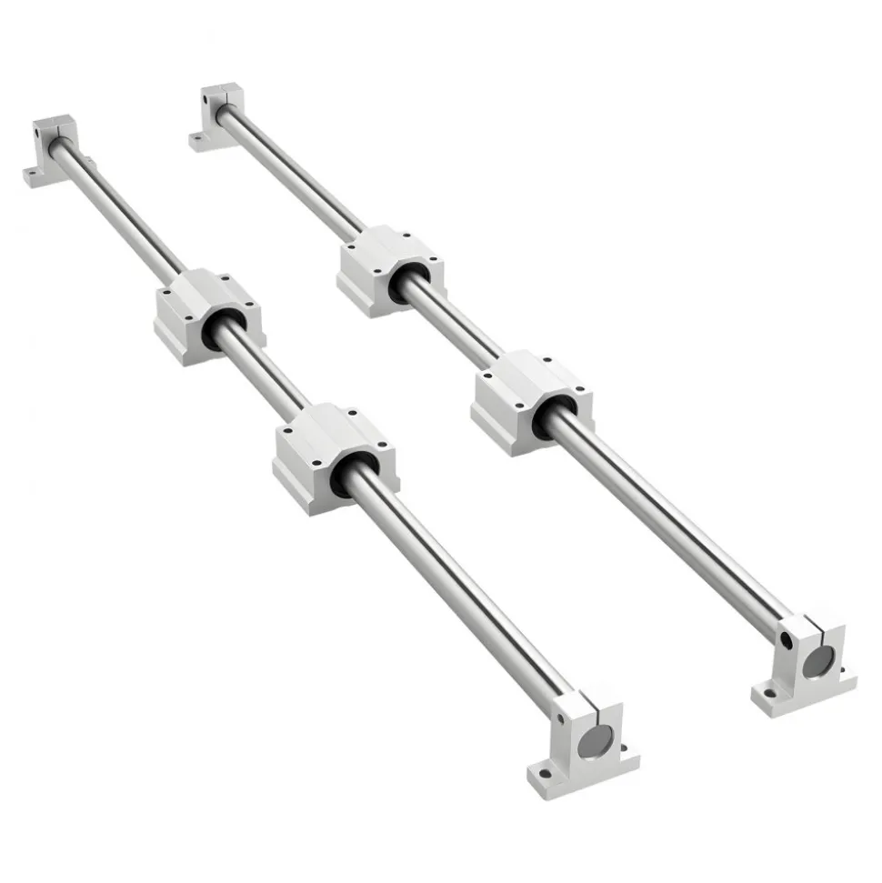 VEVOR Linear Rail Kit, SFC25, 2Pcs 1000 mm (39.4 inch) Linear Motion Guide Rails and 4Pcs Bearing Slide Blocks, for DIY Engraving Machine Lathe Milling Machine Slides, DIY Training Rocker Plate
