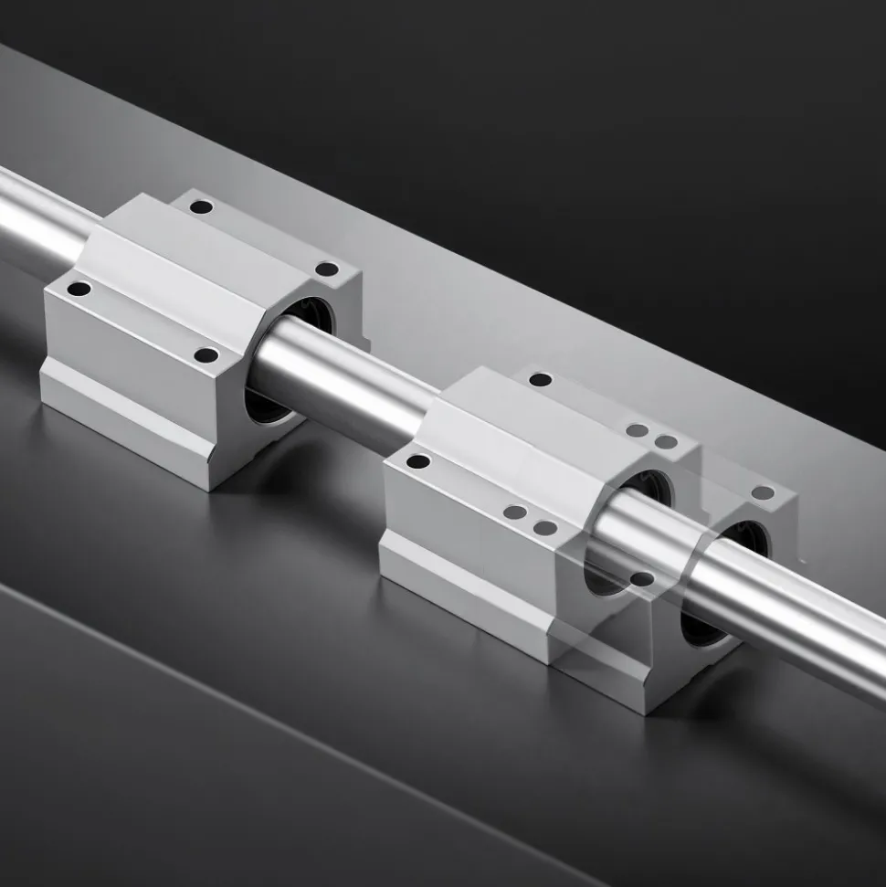 VEVOR Linear Rail Kit, SFC25, 2Pcs 1000 mm (39.4 inch) Linear Motion Guide Rails and 4Pcs Bearing Slide Blocks, for DIY Engraving Machine Lathe Milling Machine Slides, DIY Training Rocker Plate