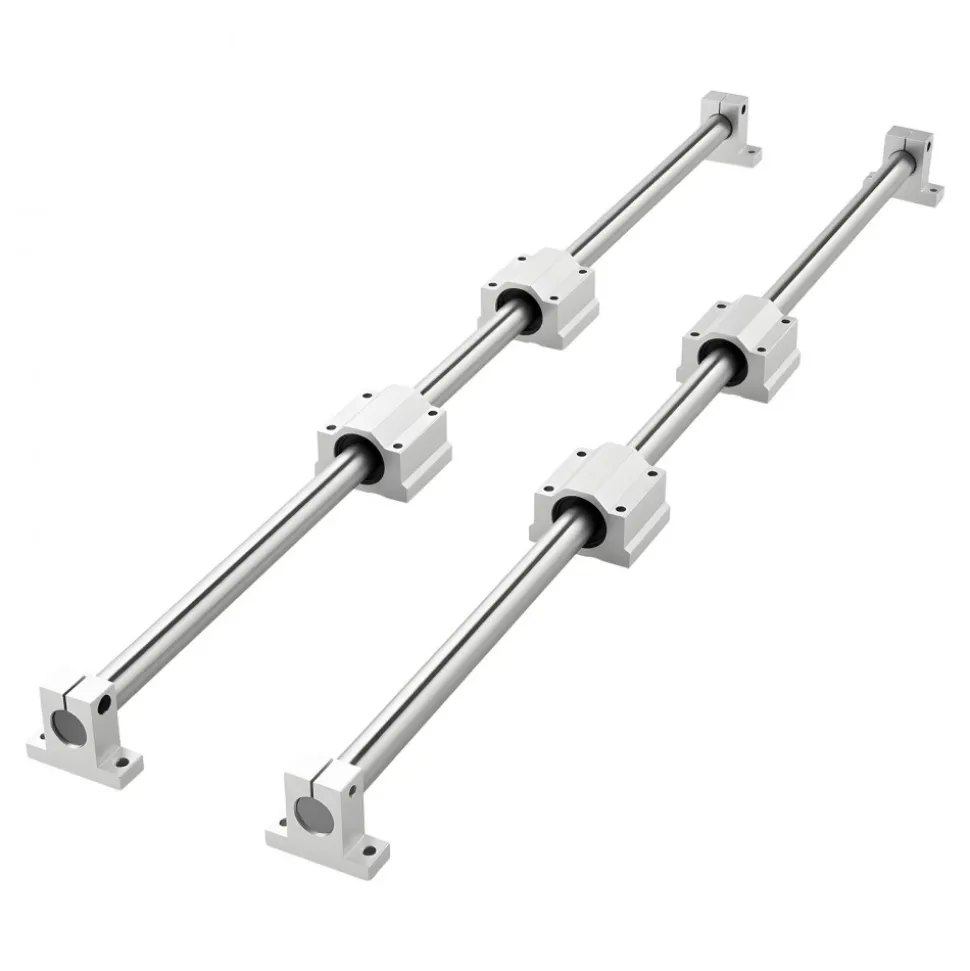 VEVOR Linear Rail Kit, SFC25, 2Pcs 1000 mm (39.4 inch) Linear Motion Guide Rails and 4Pcs Bearing Slide Blocks, for DIY Engraving Machine Lathe Milling Machine Slides, DIY Training Rocker Plate
