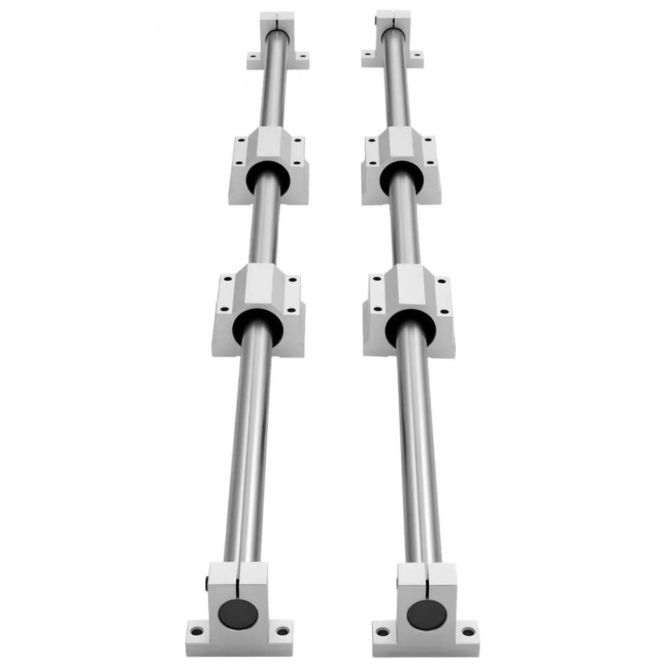 VEVOR Linear Rail Kit, SFC25, 2Pcs 1000 mm (39.4 inch) Linear Motion Guide Rails and 4Pcs Bearing Slide Blocks, for DIY Engraving Machine Lathe Milling Machine Slides, DIY Training Rocker Plate