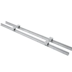 VEVOR Linear Rail, 2PCS SBR12-1000mm, Linear Guide 2 PCS Linear Guide Rails, 4 PCS Square Type Carriage Bearing Blocks, CNC Rail Linear Rails and Bearings Kit, for Automated Machines and Equipments