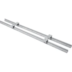 VEVOR Linear Rail, 2PCS SBR12-1000mm, Linear Guide 2 PCS Linear Guide Rails, 4 PCS Square Type Carriage Bearing Blocks, CNC Rail Linear Rails and Bearings Kit, for Automated Machines and Equipments