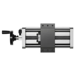 VEVOR Linear Stage Actuator, 100 mm Effective Stroke, Ball Screw CNC Linear Motion Guide Rail, Double Optical Axis, C7 High-Precision, Bearing Slide Block, Manual Handwheel, for CNC Router X Y Z Axis