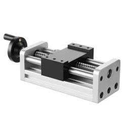 VEVOR Linear Stage Actuator, 100 mm Effective Stroke, Ball Screw CNC Linear Motion Guide Rail, Double Optical Axis, C7 High-Precision, Bearing Slide Block, Manual Handwheel, for CNC Router X Y Z Axis