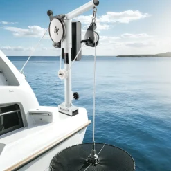 VEVOR Line Hauler Pot Puller, 12V DC 1200W, Line Hauler Winch Holds 198 lbs Lift Capacity, Line Speed of 115 ft/min, 360° Rotation & Corrosion-Resistant, Crab Pot Puller for Crab, Shrimp, Lobster Traps