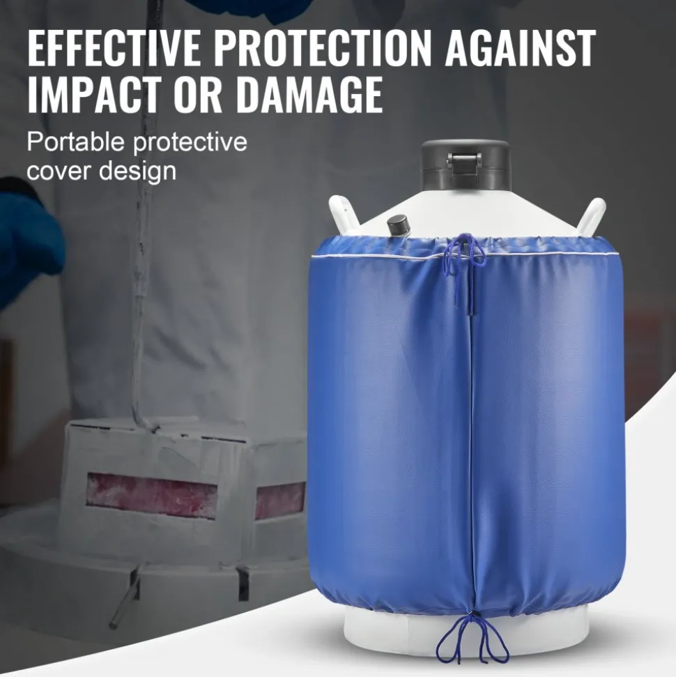 VEVOR Liquid Nitrogen Tank, 30 L Aluminum Alloy Liquid Nitrogen Container, LN2 Tank Dewar with 6 Canisters and Carry Bag with Straps, Cryogenic Tank for Beauty Industry, Semen Preservation, Scientific