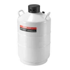 VEVOR Liquid Nitrogen Tank, 20 L Aluminum Alloy Liquid Nitrogen Container, LN2 Tank Dewar with 6 Canisters and Carry Bag with Straps, Cryogenic Tank for Beauty Industry, Semen Preservation, Scientific