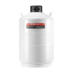 VEVOR Liquid Nitrogen Tank, 20 L Aluminum Alloy Liquid Nitrogen Container, LN2 Tank Dewar with 6 Canisters and Carry Bag with Straps, Cryogenic Tank for Beauty Industry, Semen Preservation, Scientific