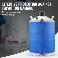 VEVOR Liquid Nitrogen Tank, 20 L Aluminum Alloy Liquid Nitrogen Container, LN2 Tank Dewar with 6 Canisters and Carry Bag with Straps, Cryogenic Tank for Beauty Industry, Semen Preservation, Scientific