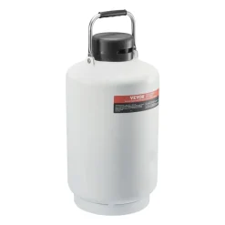 VEVOR Liquid Nitrogen Tank, 10 L Aluminum Alloy Liquid Nitrogen Container, LN2 Tank Dewar with 6 Canisters and Carry Bag with Straps, Cryogenic Tank for Beauty Industry, Semen Preservation, Scientific