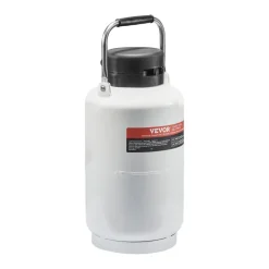 VEVOR Liquid Nitrogen Tank, 3 L Aluminum Alloy Liquid Nitrogen Container, LN2 Tank Dewar with 6 Canisters and Carry Bag with Straps, Cryogenic Tank for Beauty Industry, Semen Preservation, Scientific