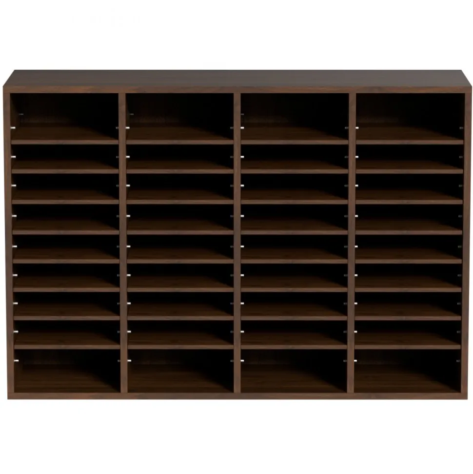 VEVOR Literature Organizers, 36 Compartments Office Mailbox with Adjustable Shelves, Wood Literature Sorter 39.3x12x26.8 inches for Office, Home, Classroom, Mailrooms Organization, EPA Certified Brown