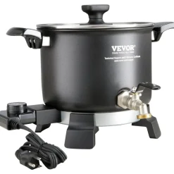VEVOR 5 Liter Wax Melter for Candle Making, Large Electric Wax Melting Pot Easy Pour Spout, 4-level Temperature Control, Easy Clean for Candle Soap Cream Beauty Bulk Production Business or Home