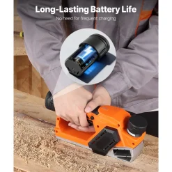 VEVOR Lithium-Ion Battery, 12V 2Ah, Portable Lithium Battery Pack Replacement, with Universal Adapter, Easy to Carry, Compatible with Makita Interfaces, VEVOR Cordless Electric Hand Planer, 1-Pack