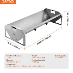 VEVOR Livestock Feeding Trough, 22 Gallon Capacity, 45