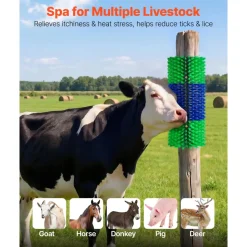 VEVOR Livestock Scratching Brush, 2PCS Goat Scratcher Brush Post with 8 Screws, 16.9