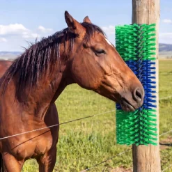 VEVOR Livestock Scratching Brush, 2PCS Goat Scratcher Brush Post with 8 Screws, 16.9