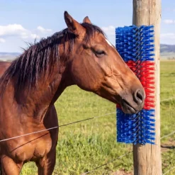 VEVOR Livestock Scratching Brush, 2PCS Goat Scratcher Brush Post with 8 Screws, 16.9