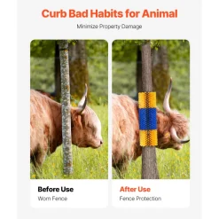 VEVOR Livestock Scratching Brush, 1PC Goat Scratcher Brush Post with 4 Screws, 16.9