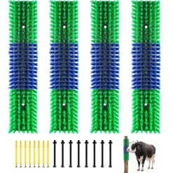 VEVOR Livestock Scratching Brush, 1PC Goat Scratcher Brush Post with 4 Screws, 16.9