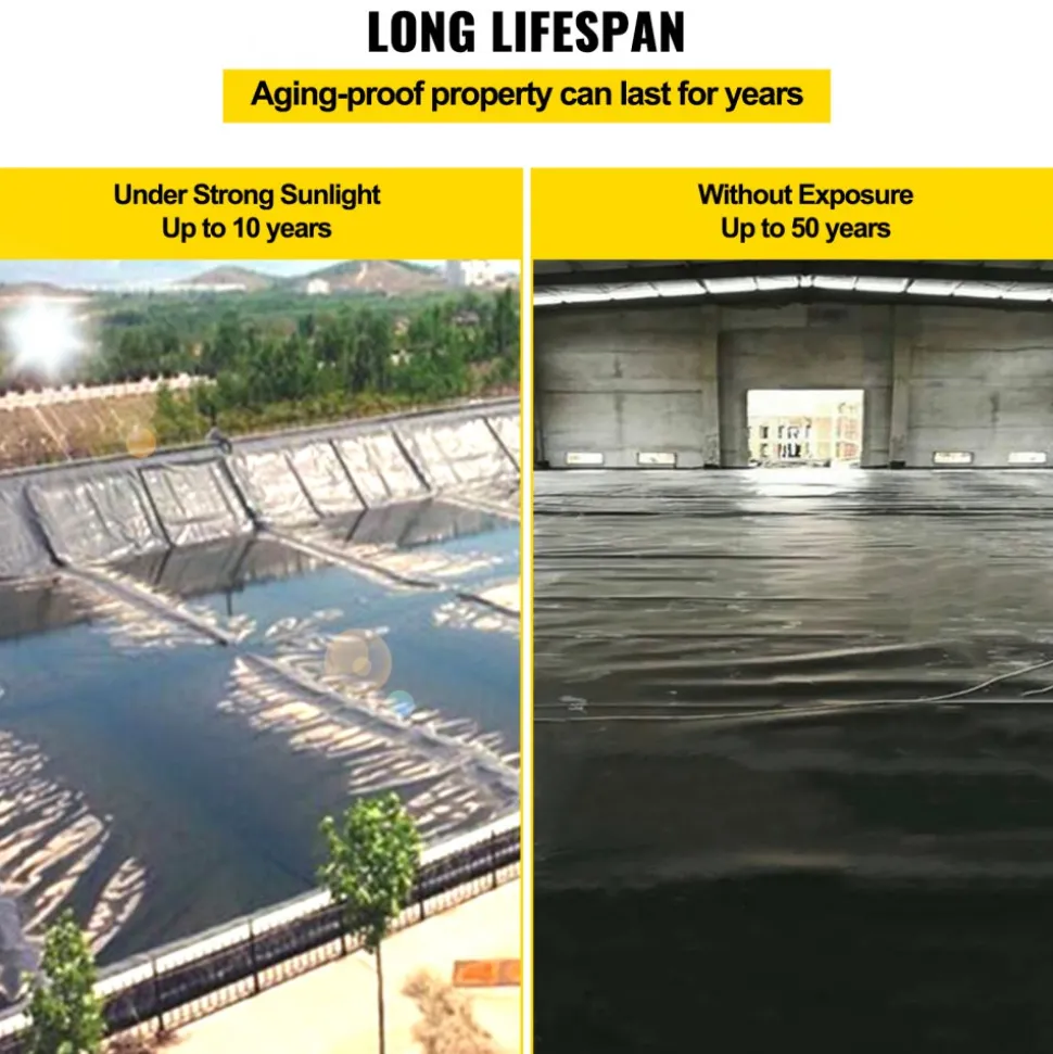 VEVOR LLDPE Pond Liner 15x20 ft, Pond Liner 20 Mil, Fish Pond Liners for Waterfall, Pond and Fish Ponds