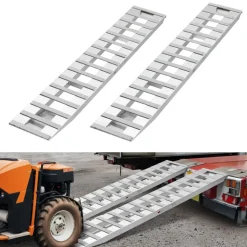 VEVOR Loading Ramps, 2 Pcs 94 x 15 in, Durable Aluminum and Heavy-Duty Trailer Ramp Set with 16 Anti-Slip Plates, 6000 Lbs Combined Capacity, for Carts, Farm Tractors, ATVs, Lawn Mowers, Motorcycles
