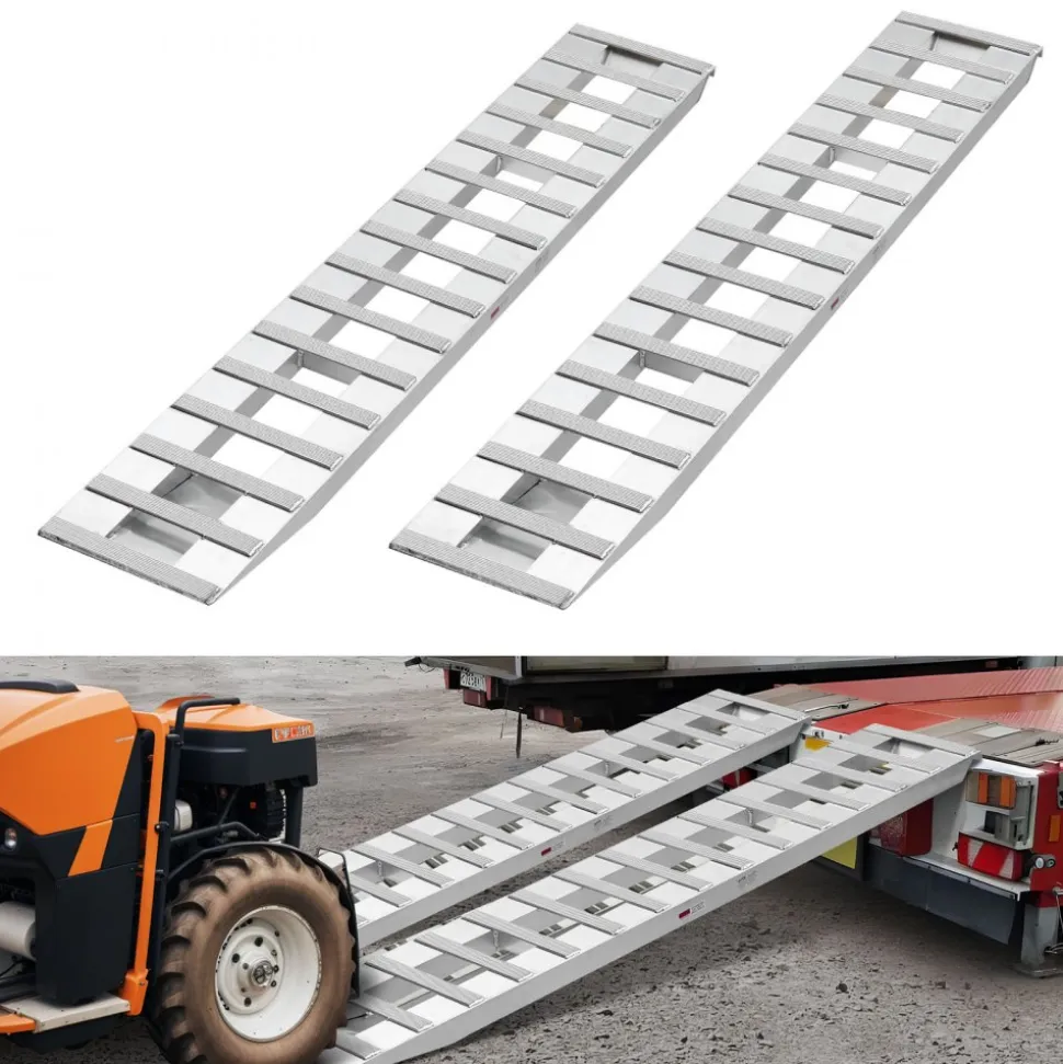 VEVOR Loading Ramps, 2 Pcs 94 x 15 in, Durable Aluminum and Heavy-Duty Trailer Ramp Set with 16 Anti-Slip Plates, 6000 Lbs Combined Capacity, for Carts, Farm Tractors, ATVs, Lawn Mowers, Motorcycles