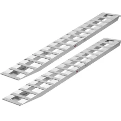 VEVOR Loading Ramps, 2 Pcs 94 x 15 in, Durable Aluminum and Heavy-Duty Trailer Ramp Set with 16 Anti-Slip Plates, 6000 Lbs Combined Capacity, for Carts, Farm Tractors, ATVs, Lawn Mowers, Motorcycles