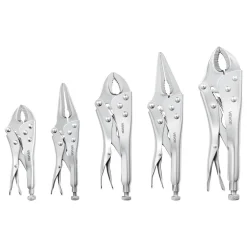 VEVOR Locking Pliers Set 5-Piece Pliers Tool Set Nickel-Plated Carbon Steel, Hand Tools for DIY & Home Use, 5