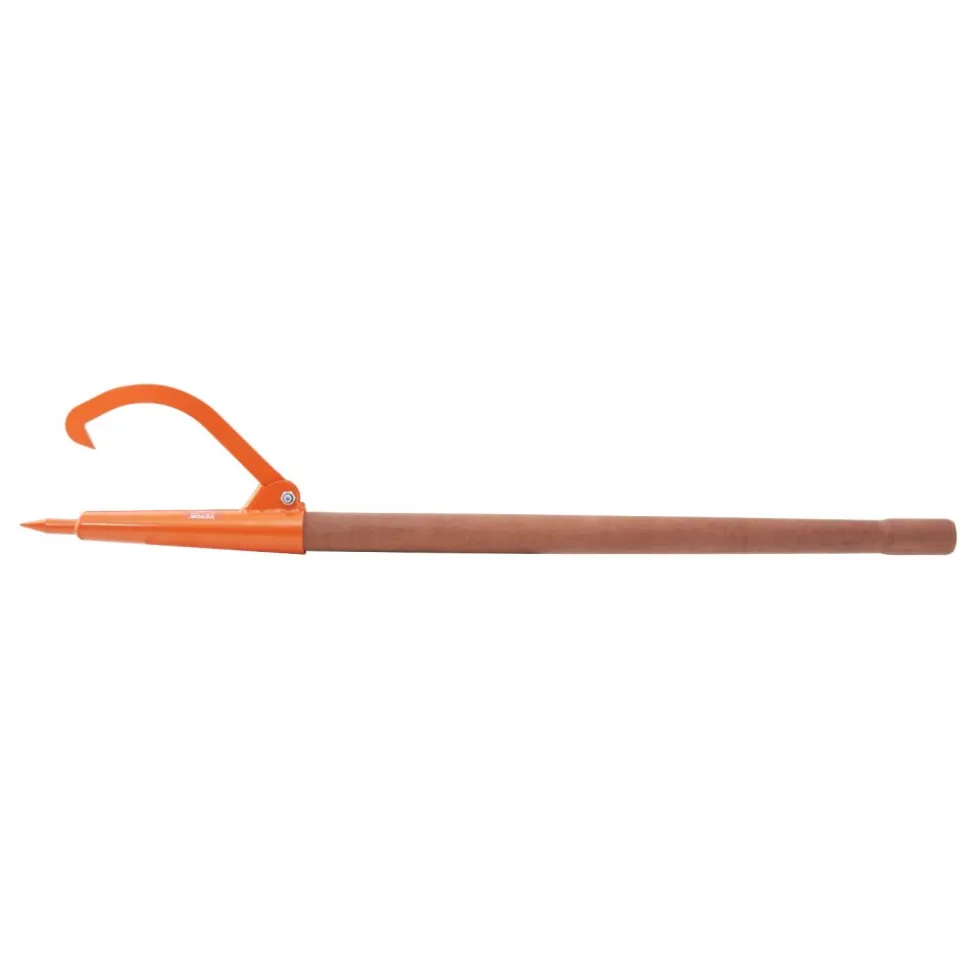 VEVOR Log Peavey, 46.5 in, Wooden Handle Log Lifter, Heavy Duty Log Roller with Max 18 in Opening, Rust-Resistant Log Jack Cant Hook, Felling Log Roller Tool for Rolling, Raising, Turning Logs