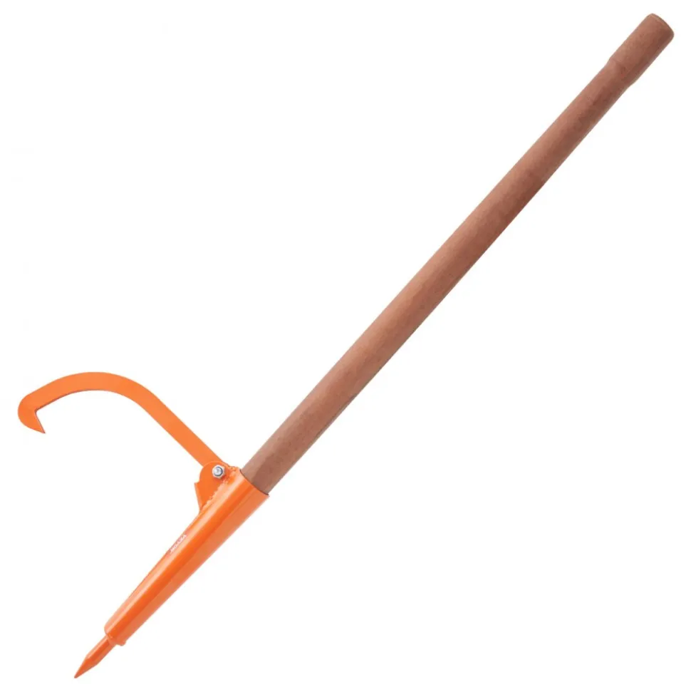VEVOR Log Peavey, 46.5 in, Wooden Handle Log Lifter, Heavy Duty Log Roller with Max 18 in Opening, Rust-Resistant Log Jack Cant Hook, Felling Log Roller Tool for Rolling, Raising, Turning Logs