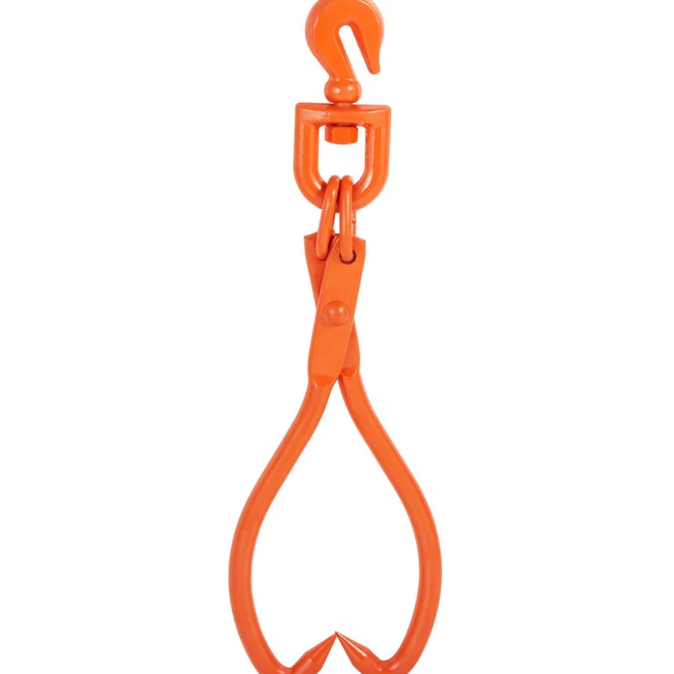 VEVOR Log Skidding Tongs, 18 inch 2 Claw Log Lifting Tongs, Heavy Duty Rotating Steel Lumber Skidding Tongs, 772 lbs/350 kg Loading Capacity, Log Lifting, Handling, Dragging & Carrying Tool