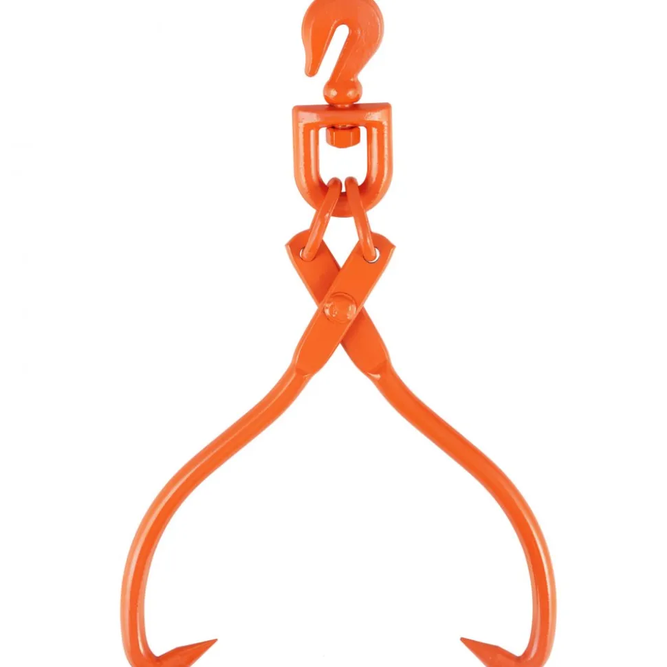 VEVOR Log Skidding Tongs, 18 inch 2 Claw Log Lifting Tongs, Heavy Duty Rotating Steel Lumber Skidding Tongs, 772 lbs/350 kg Loading Capacity, Log Lifting, Handling, Dragging & Carrying Tool