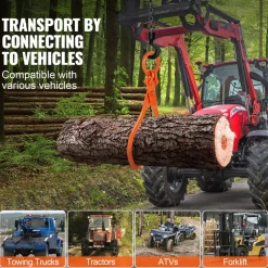 VEVOR Log Skidding Tongs, 18 inch 2 Claw Log Lifting Tongs, Heavy Duty Steel Lumber Skidding Tongs, 772 lbs/350 kg Loading Capacity, Log Lifting, Handling, Dragging & Carrying Tool